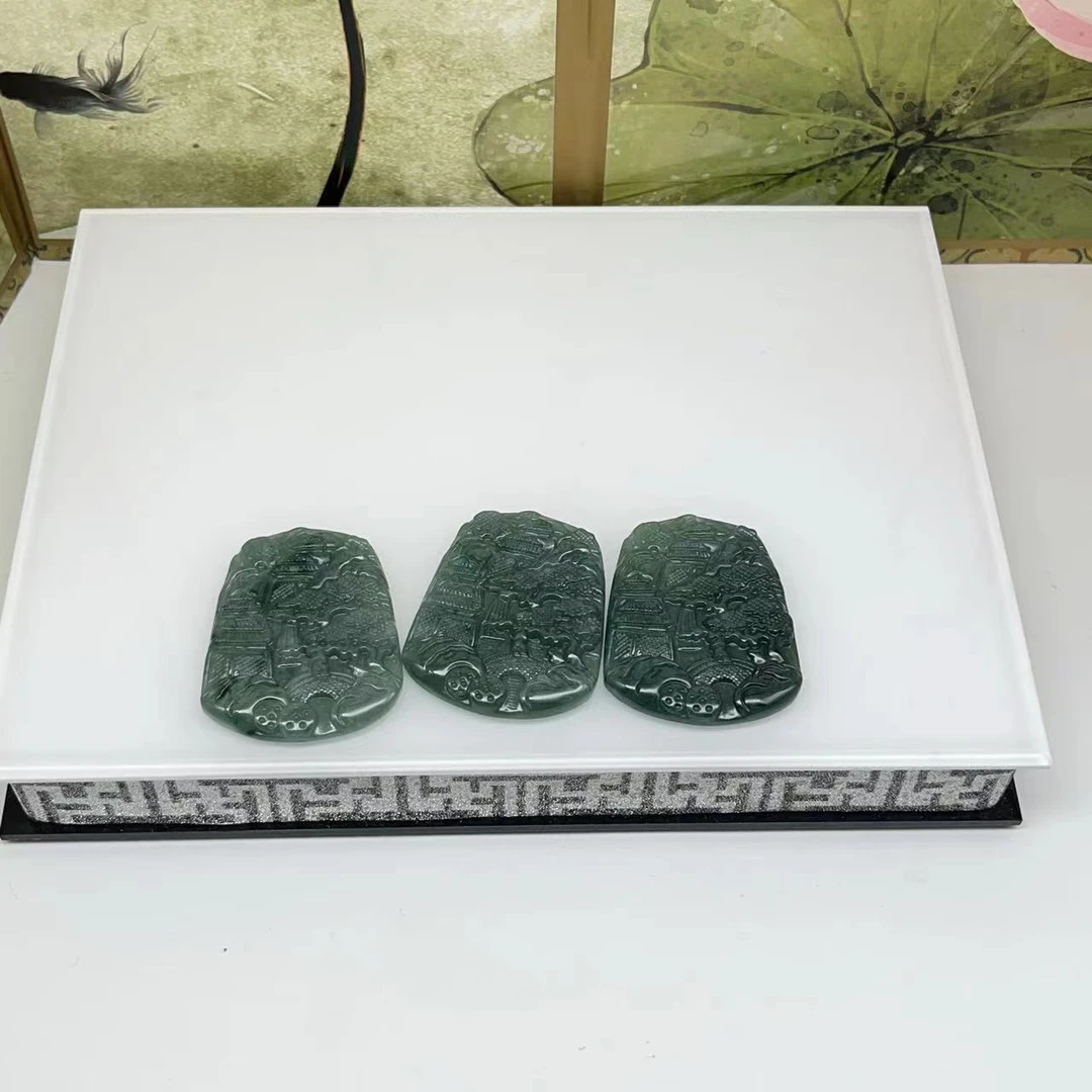 天然a货翡翠山水吊坠 C376—多样性发一件