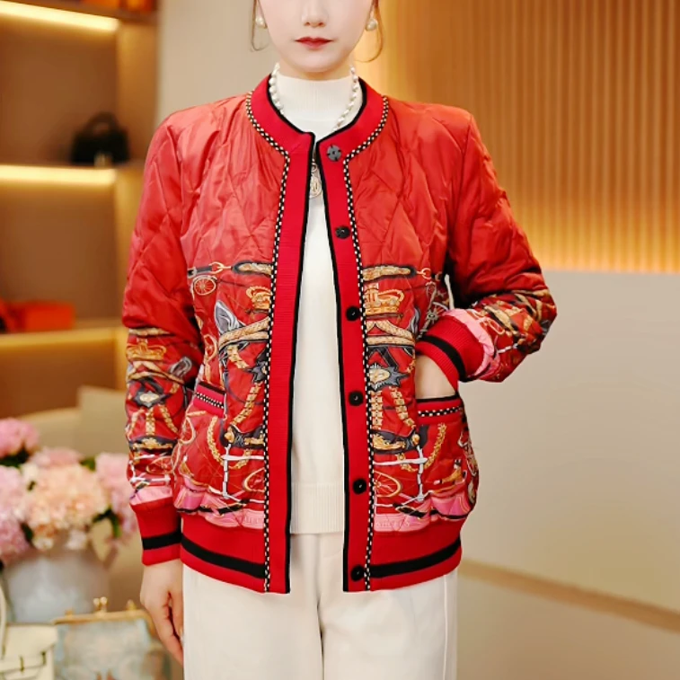 713-2024新品时尚百搭女士休闲显瘦保暖常规款羽绒服-1108-15-1