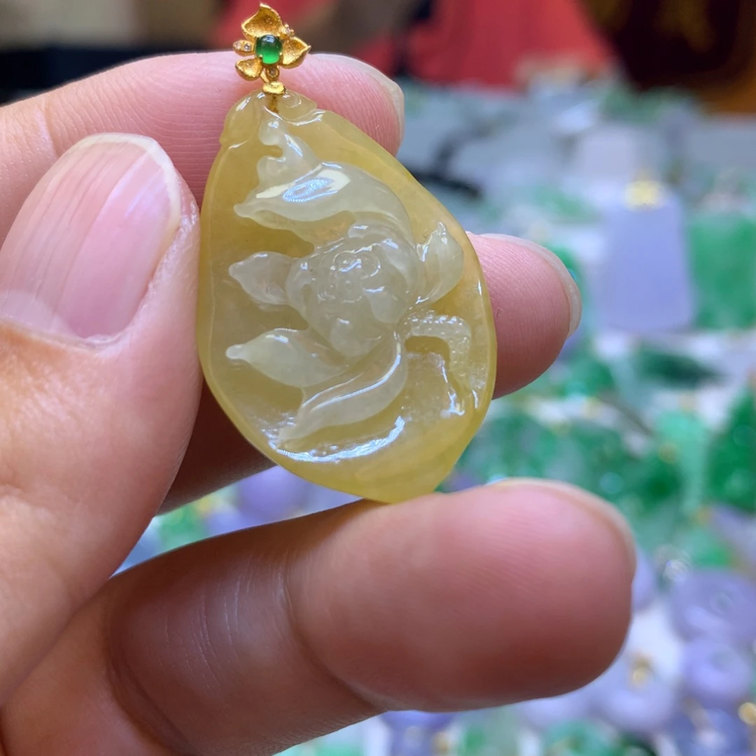 翡翠颈饰18K金镶嵌bachunvnvn