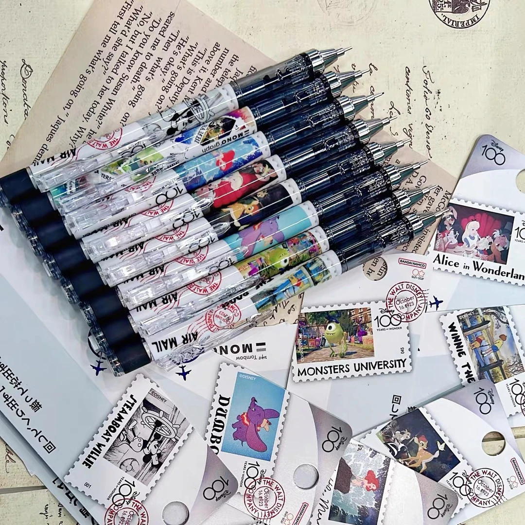 日本自动铅笔蜻蜓迪士尼100周年邮票限定摇摇铅0.5mm