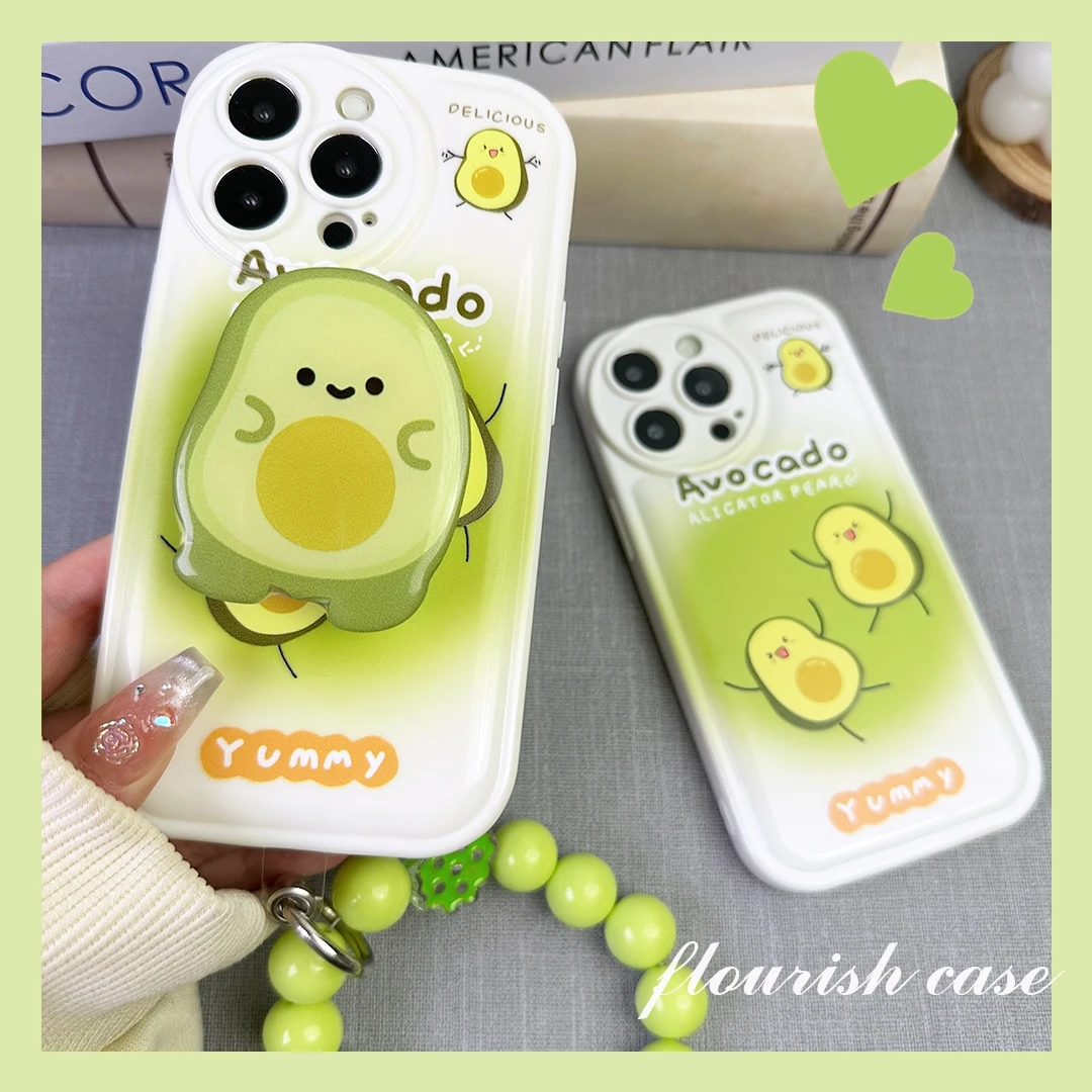 适用【苹果/华为/OPPO/VIVO/小米/荣耀】D牛油果硅胶ins可爱手机