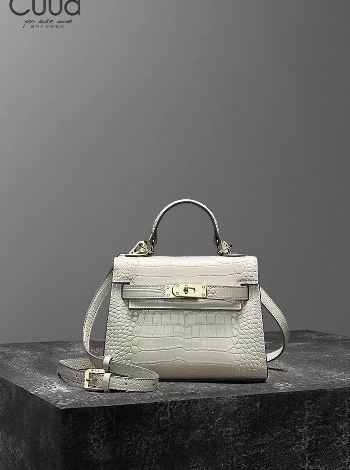 【专柜】Cuud时尚轻奢单肩斜挎牛皮女包小众气质腋下真皮手拎女士包