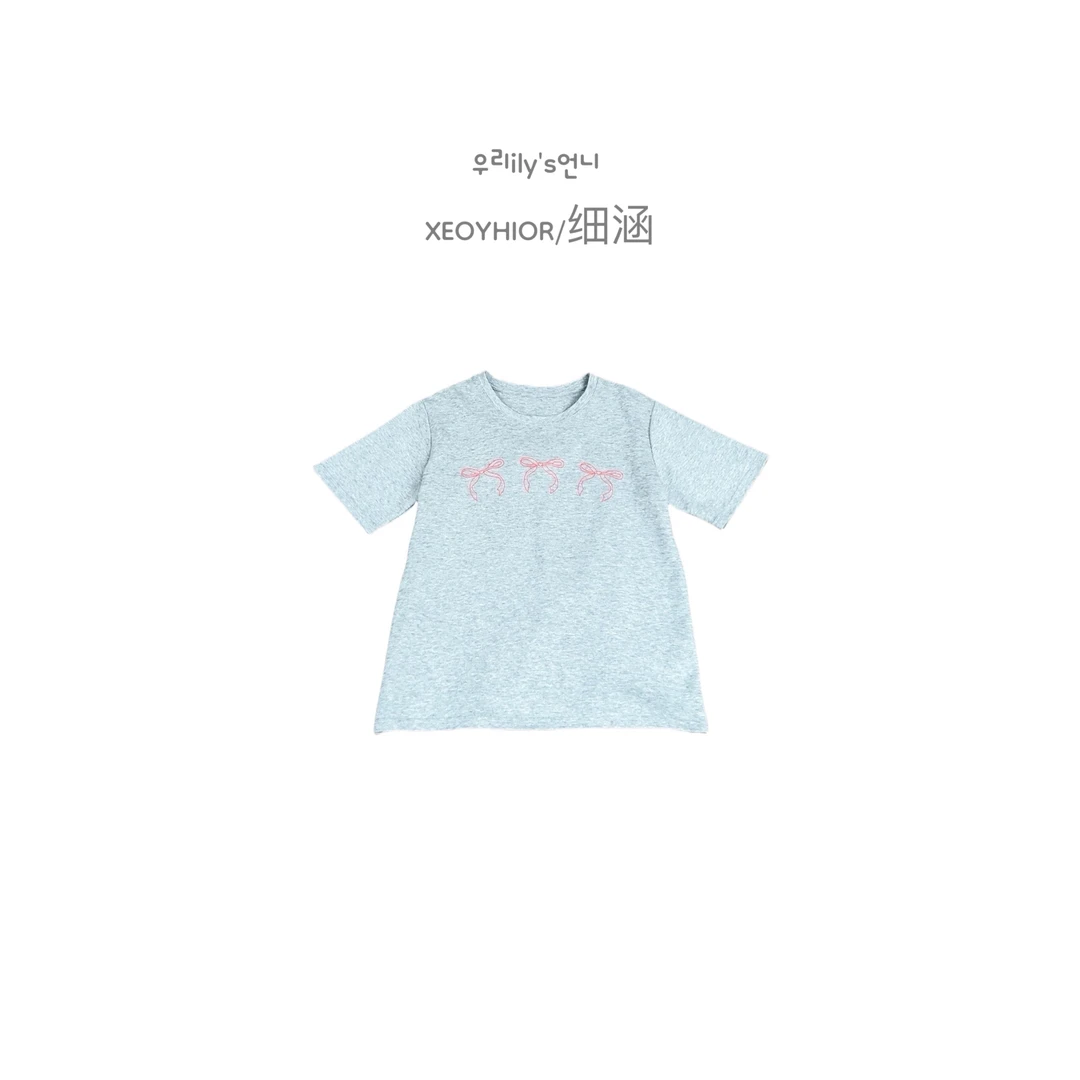 【清新】韩版夏季休闲百搭轻奢显瘦圆领时尚印花设计师T恤春夏