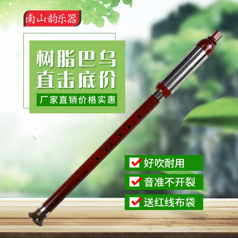 仿红木竖吹巴乌乐器G调F调中小学生初学专用成人自学入门民族乐器