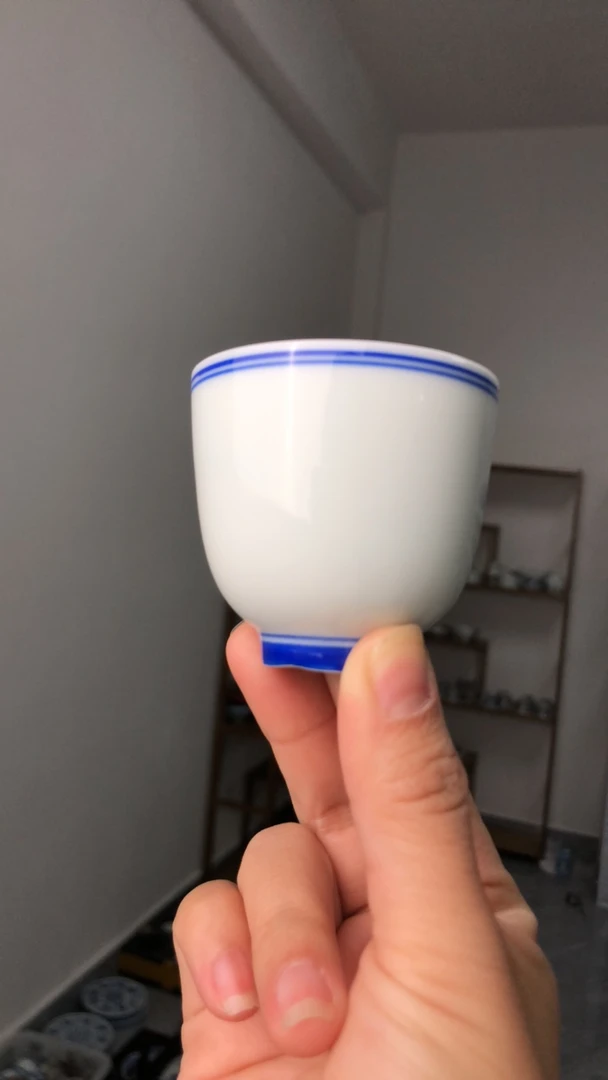 景德镇玩玉双圈小客杯45cc