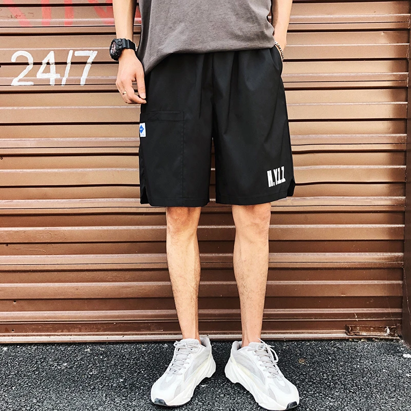 【6612包邮】2024夏装新款青少年学生宽松潮字母短裤港风休闲裤
