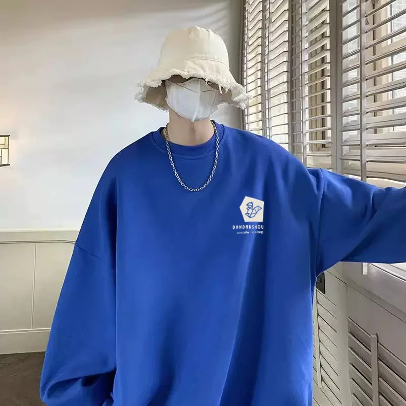 【10225】2025秋新款青少年学生韩版加绒圆领卫衣宽松打底衫