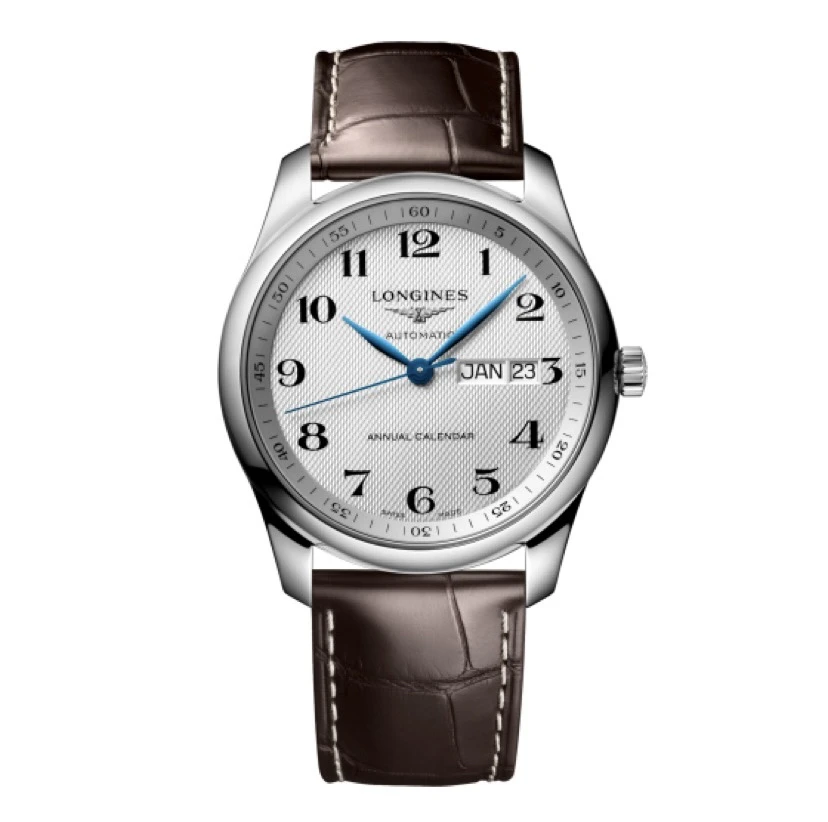 99新 Longines/浪琴 910双日历/机械男表/表经40/公价20400