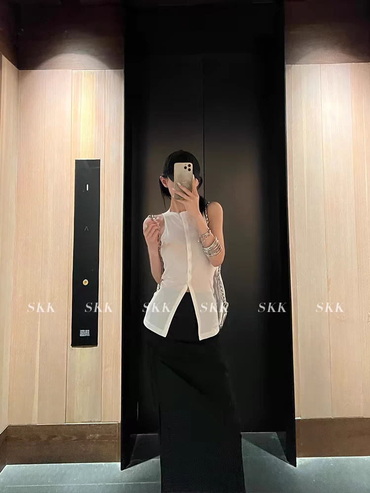 #606开襟纽扣针织背心(默认微瑕no退换)