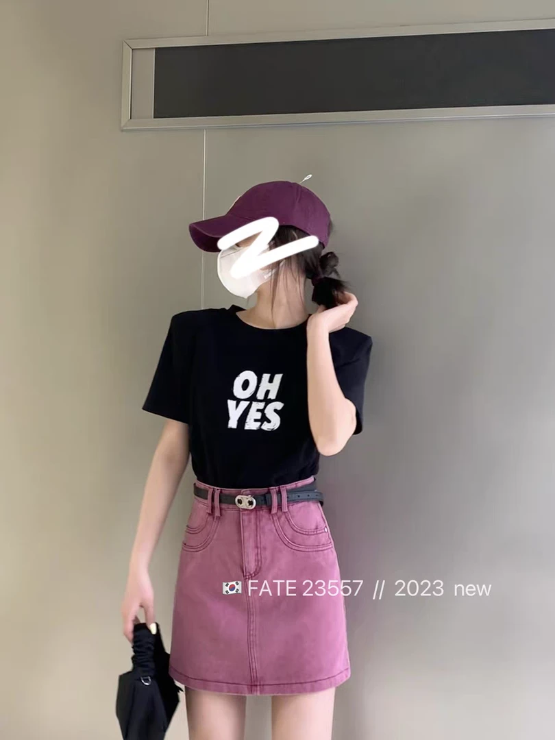 #608假双层口袋设计A字短裙(默认微瑕no退换)