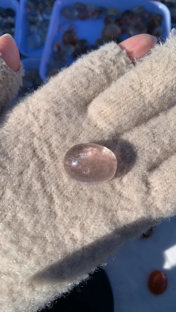 天然水晶紫粉兔毛