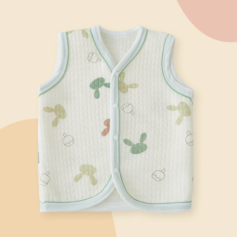 婴儿马甲春秋款夹棉保暖宝宝无袖婴幼儿坎肩秋冬季新生儿儿童服装