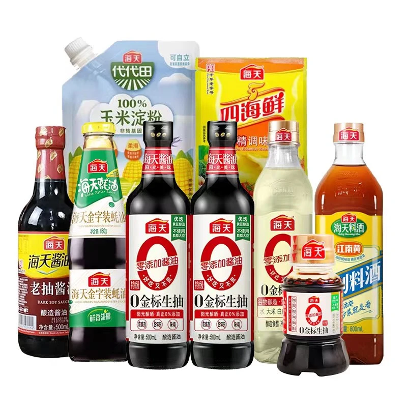 海天零添加高品质调味组合9件套 非转基因酿造 家庭优选 囤货推荐