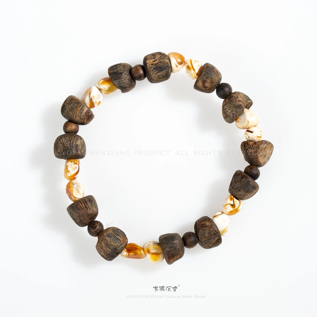 「甜美蝶结」沉水随型手串蝴蝶结妖孽蜜蜡单圈高级感文创手串