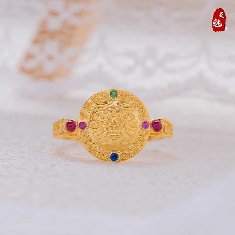 （灵魅）18K金扎基个性轻奢款戒指