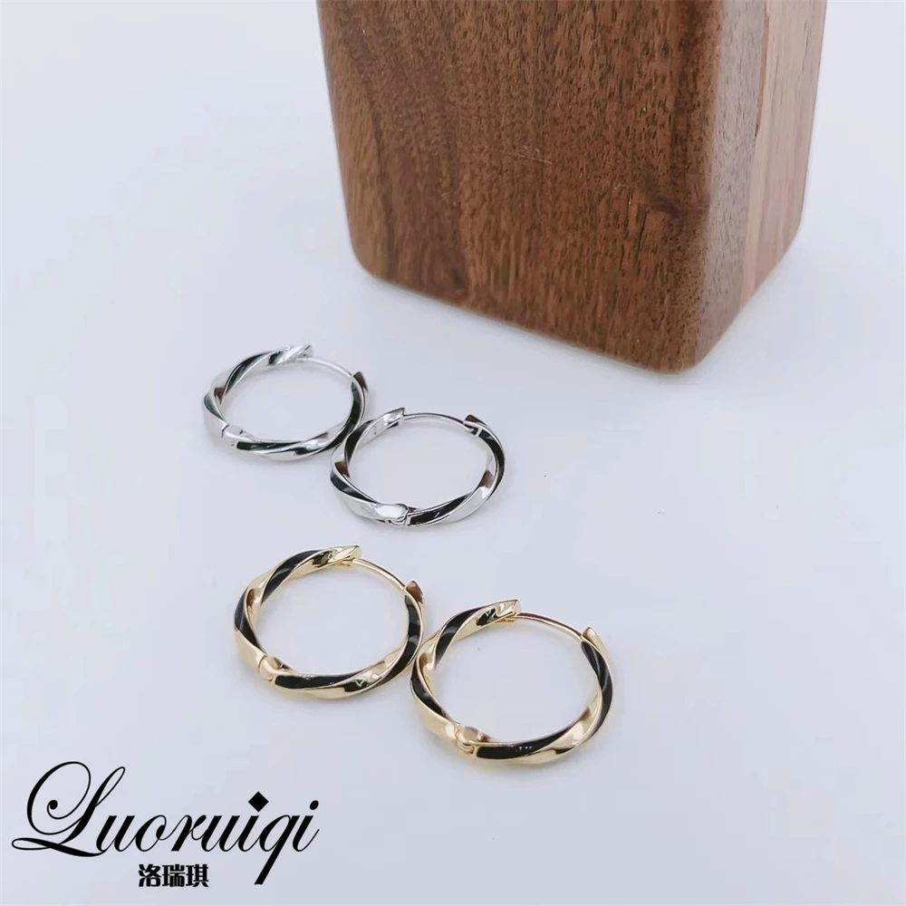 铜合金耳饰 luoruiqi/洛瑞琪  9370【麻花圈】轻奢小众耳圈