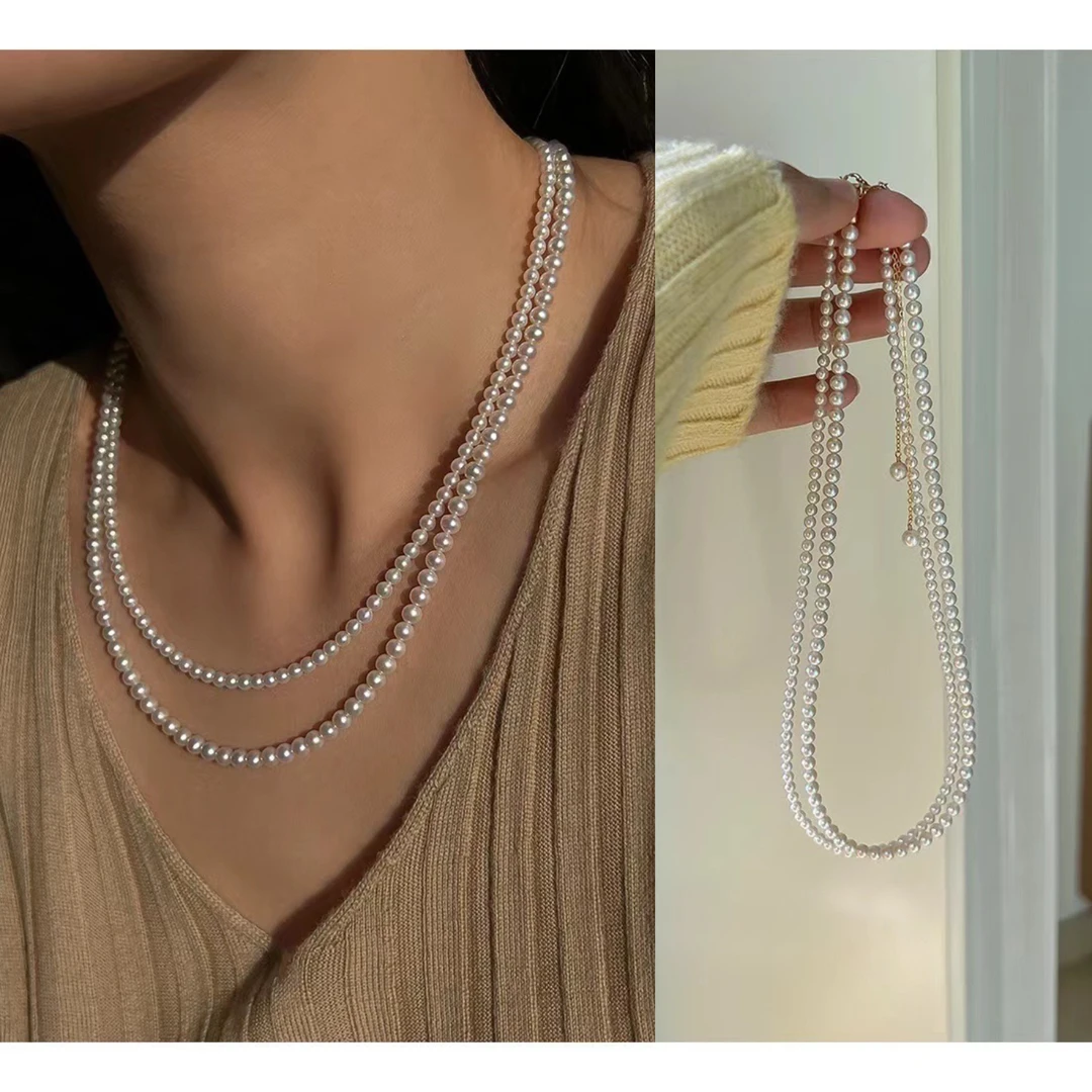 非金属贝珠项链 FEVER同款天然深海贝珠仿珍珠BABY珠珍珠项链