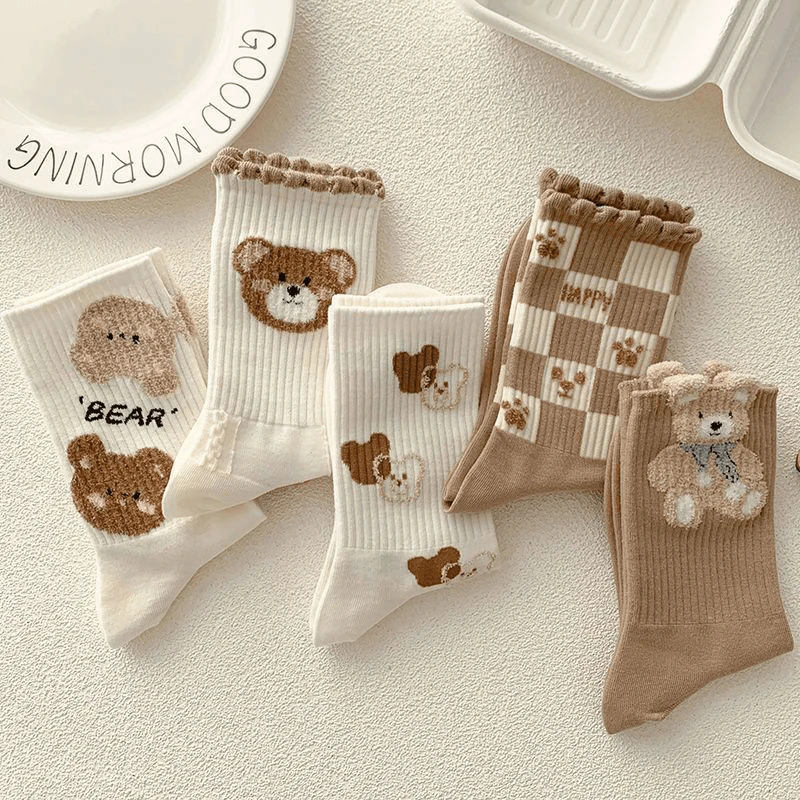 女袜2024新款秋冬中筒袜百搭ins潮百搭可爱中筒日系高帮女长筒袜