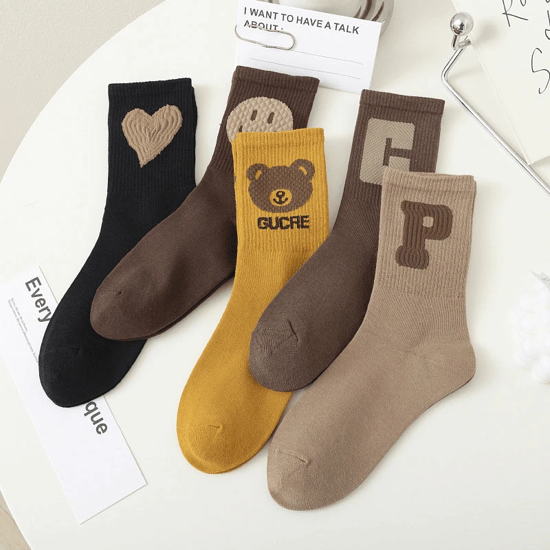 【新店冲量福利】袜子女士韩版可爱潮流百搭中筒袜秋冬季舒适长筒袜