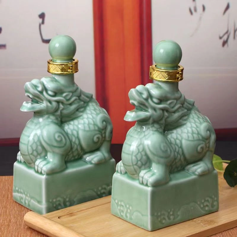 金粉之恋山西麒麟酒53度500ml*2瓶纯粮清香型白酒整箱53度