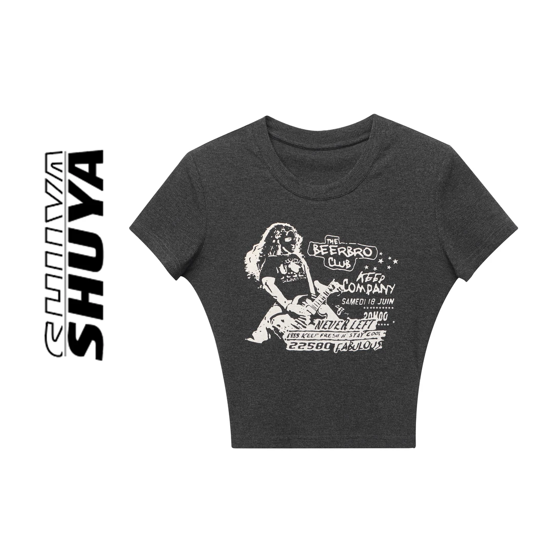 【张舒雅】曼哈顿街区  纯欲辣妹弹力漏背上衣DY#89327