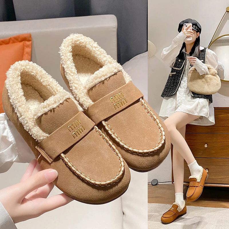 冬季新品 牛反绒百搭舒适一脚蹬保暖轻便勃肯鞋软底软面2099