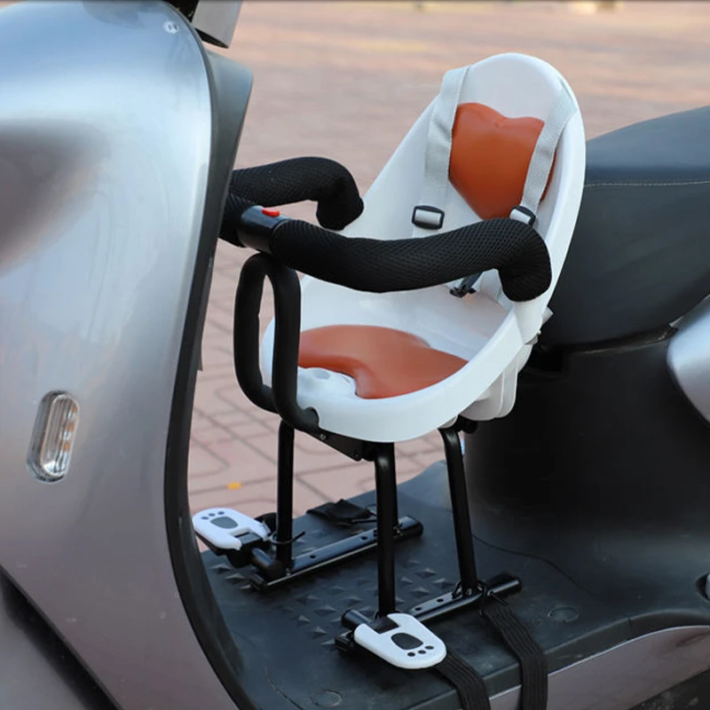 电动车儿童座椅通用型电摩加固宽折叠脚踏防撞头娃娃凳前置围栏座