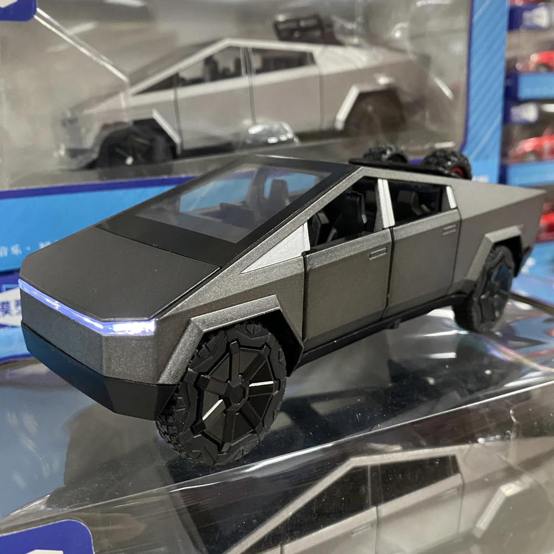 合金赛博皮卡cybertruck儿童1:28声光玩具