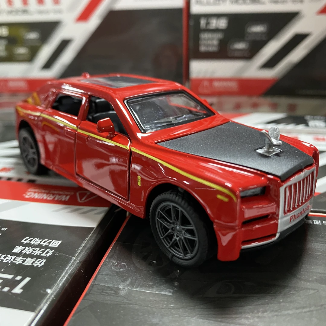 【三门可开】合金车1:36汽车回力儿童玩具