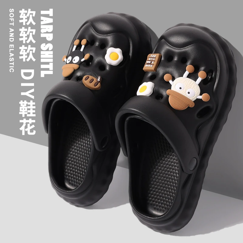 洋山公羊洞洞鞋女款夏季舒适防滑外穿踩屎感增高不臭脚凉拖鞋女士