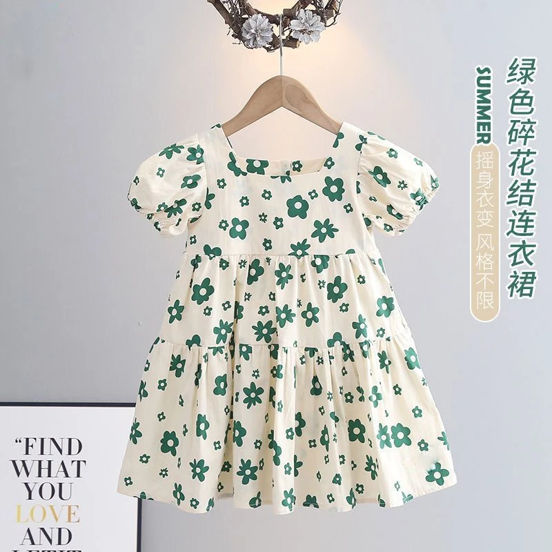 女童夏季连衣裙2025新款洋气碎花裙儿童网红裙子夏装女宝宝公主裙