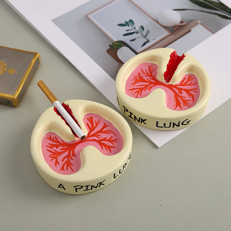 创意烟灰缸小众高级感个性肺型生日礼物送爸爸男朋友戒烟装饰摆件