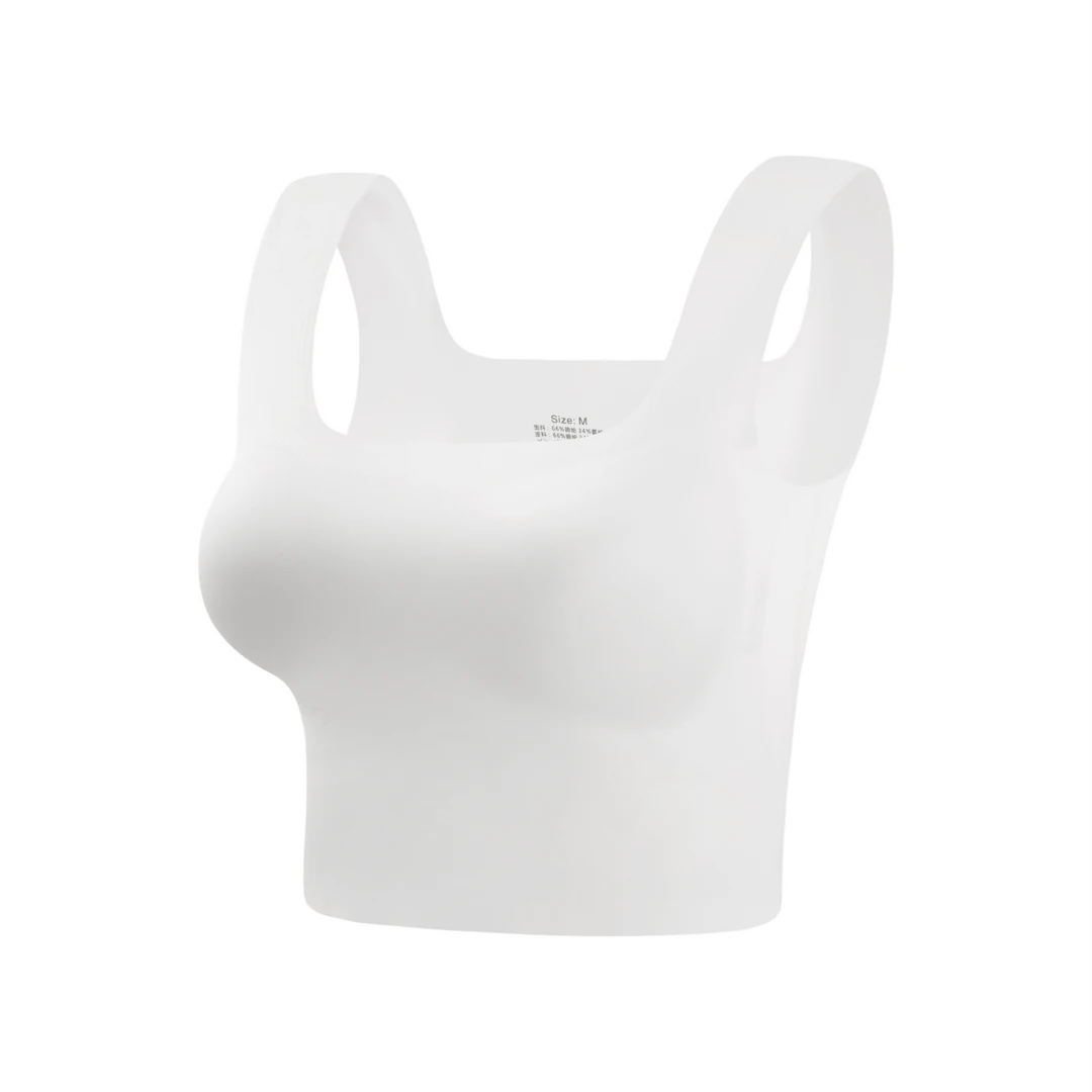 茵曼2024夏季新款女背心吊带打底上衣美背女士抹胸女装无痕一体