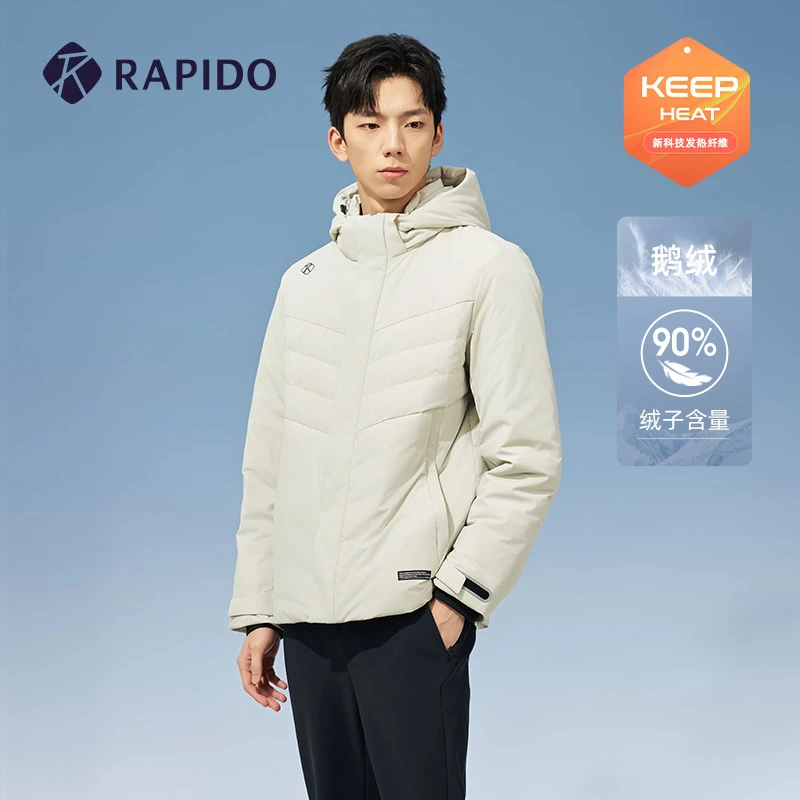 【新品】RAPIDO雳霹道24冬季男士KEEP HEAT保暖鹅绒羽绒服CN4938X03