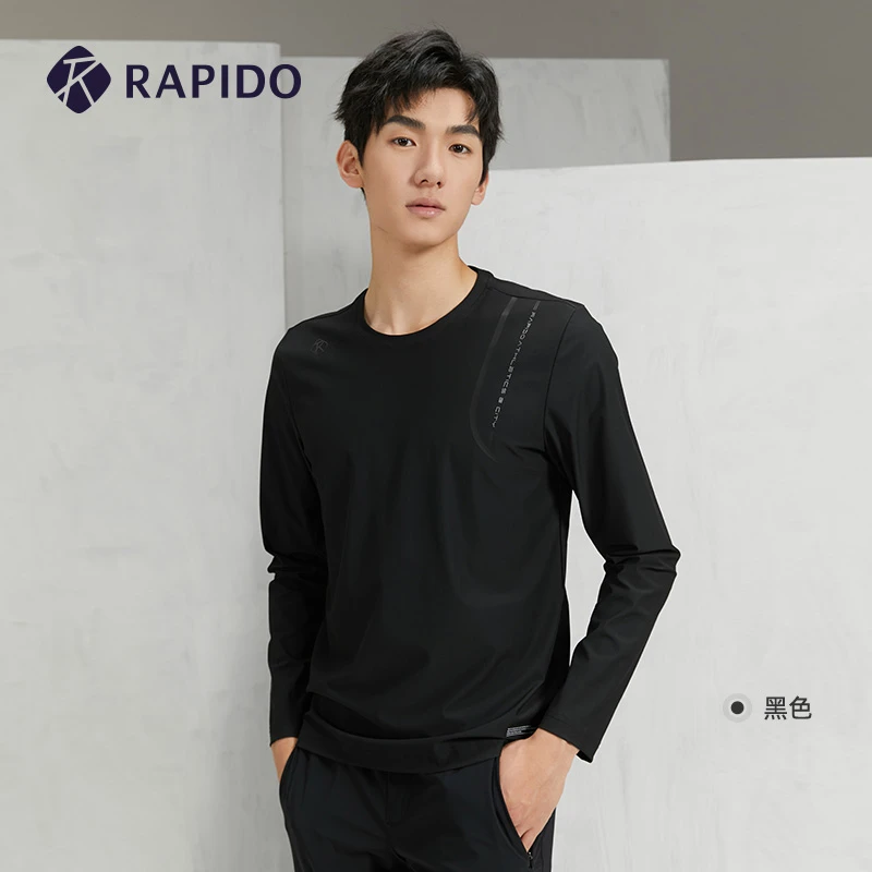 RAPIDO雳霹道2023秋季新款男子套头上衣长袖圆领T恤衫CN3741L01