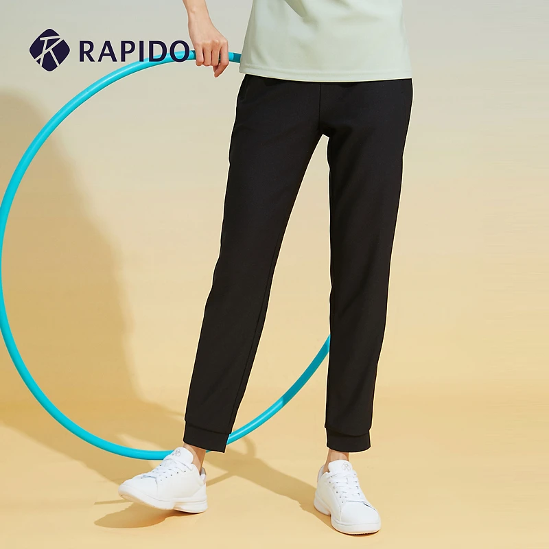 RAPIDO 雳霹道 秋季女士新品印花运动易搭休闲收口长裤CP1678C35