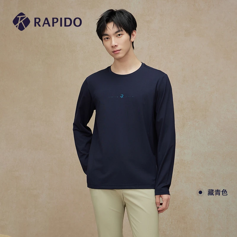 RAPIDO雳霹道2024年秋季新款男士R系列商务休闲圆领卫衣CN4741U02