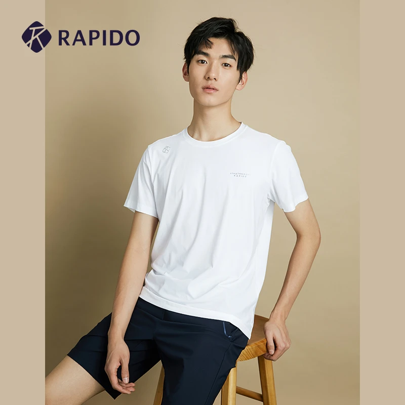RAPIDO雳霹道2023年夏季男子圆领轻薄弹性印花短袖T恤衫CN3542S42
