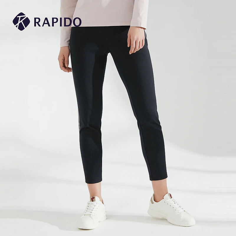 RAPIDO雳霹道 新品女士轻量罗马布简约修身九分运动长裤CP1278C39