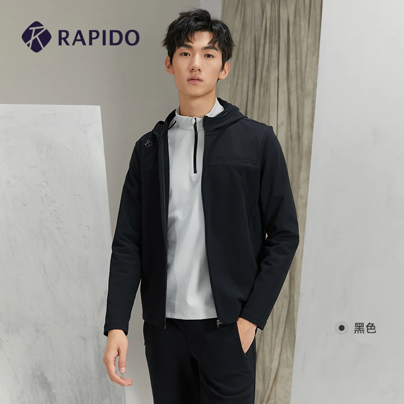 Rapido雳霹道2023年秋季新款男子细纹夹克休闲连帽外套CN3976G07