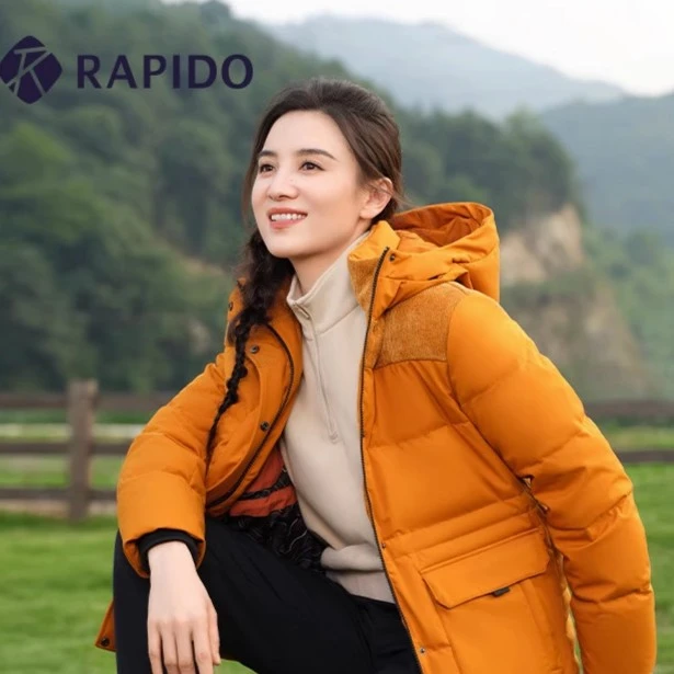 RAPIDO雳霹道2023年秋冬新款宋佳同款女子中长款羽绒服CP3938O35