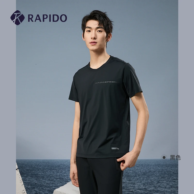 RAPIDO雳霹道2024年春季新款男子圆领短袖T恤冰丝短袖衫CN4142E04