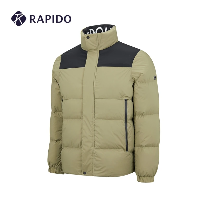 RAPIDO雳霹道2022年秋冬新款男立领拼色羽绒服保暖外套CN2X38O37