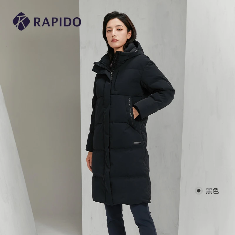 RAPIDO雳霹道宋佳同款冬季新品女子长款羽绒服保暖外套 CP2X38X07