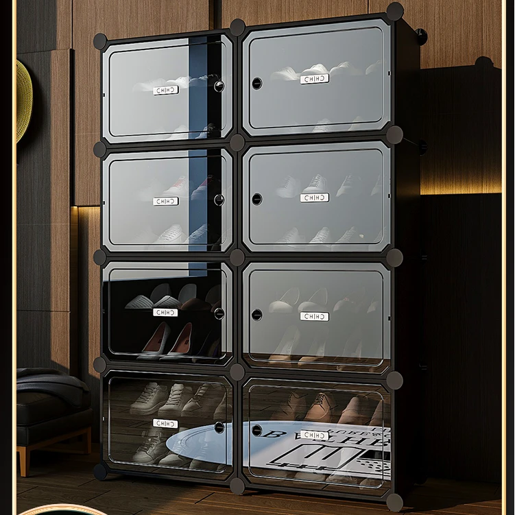 质感【太空舱鞋柜】家用门口多层新款2025室内出租房防尘收纳鞋架