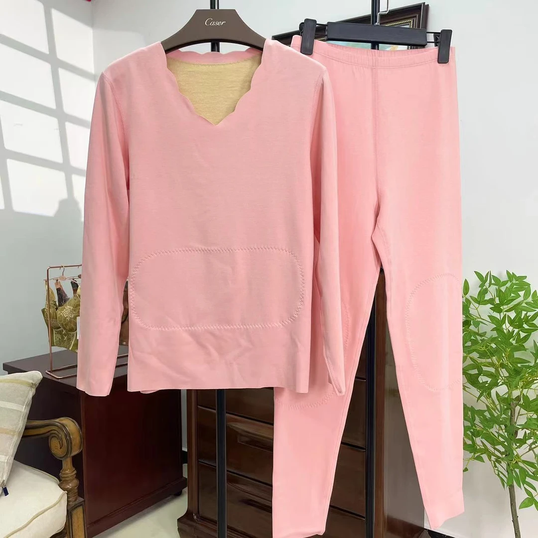 KS女士美雅碧磨绒贴片保暖内衣套装52803