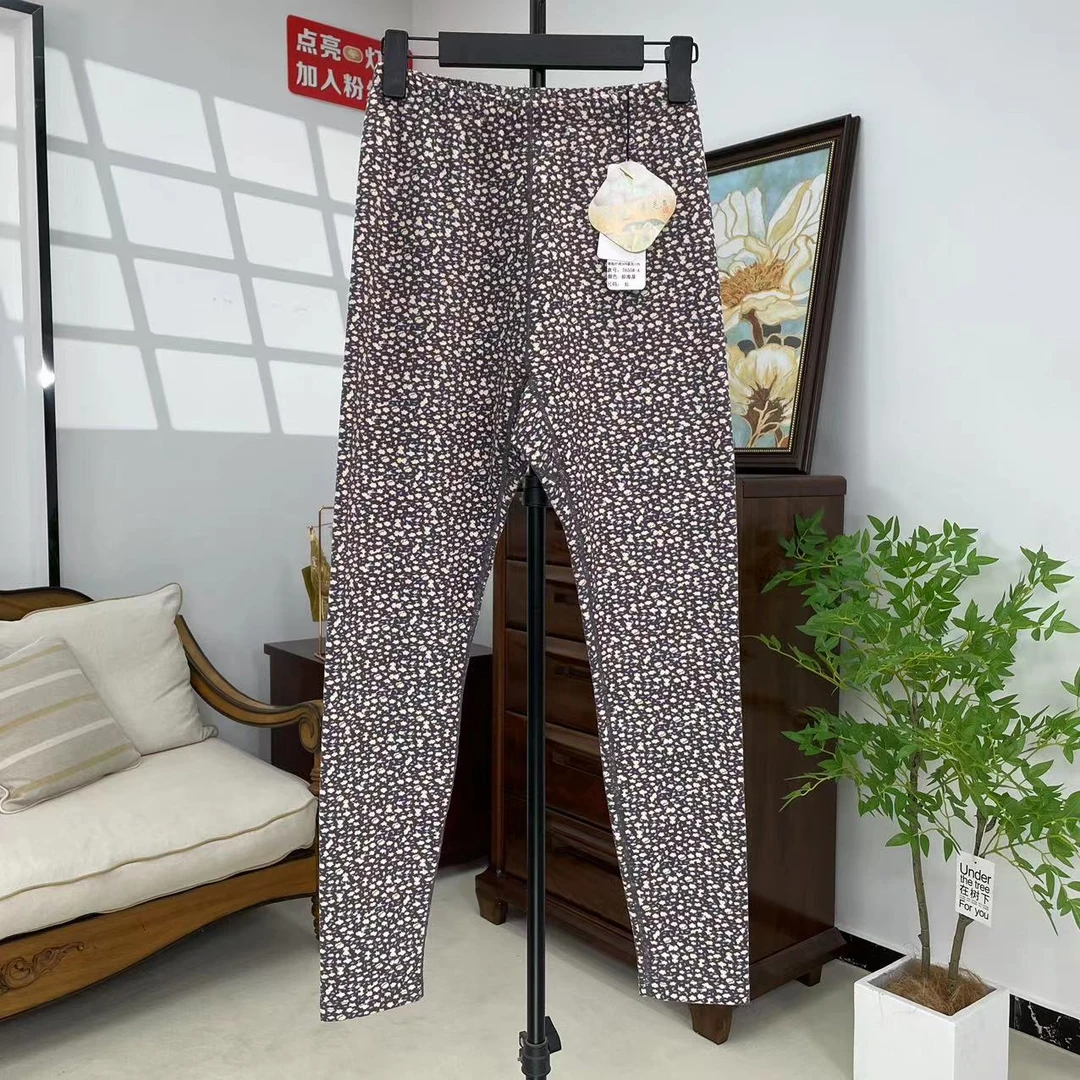 XBE女士碎花高腰单件印花秋裤7650