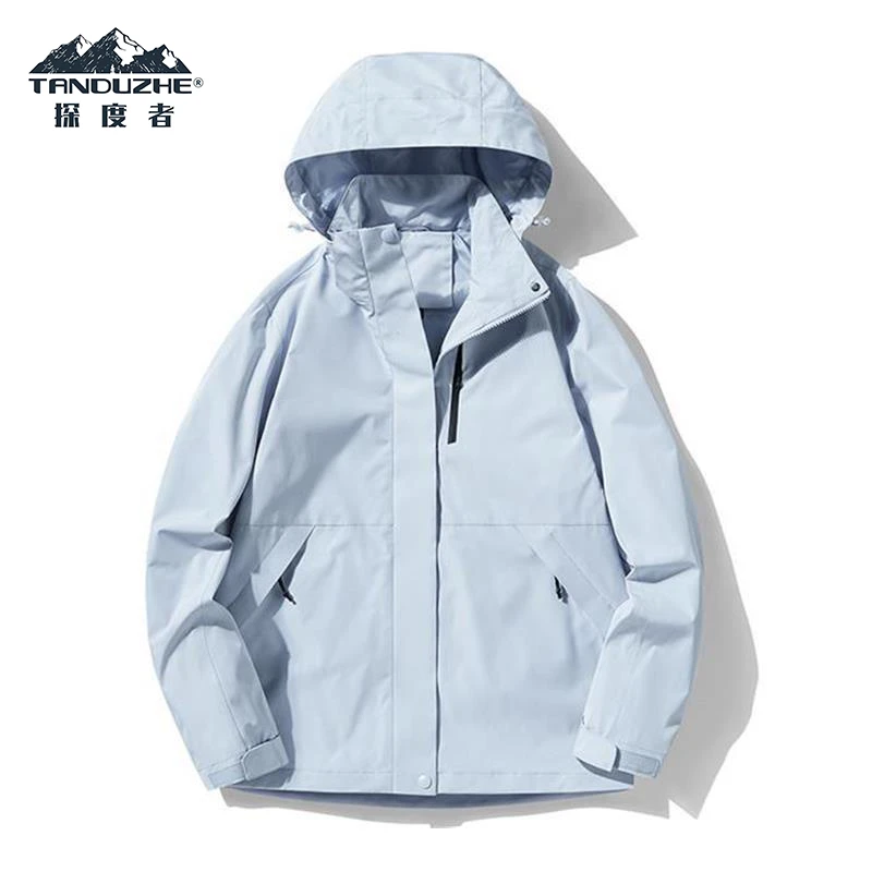探度者山系户外冲锋衣情侣软壳单冲2024春秋新款夹克防水透气外套