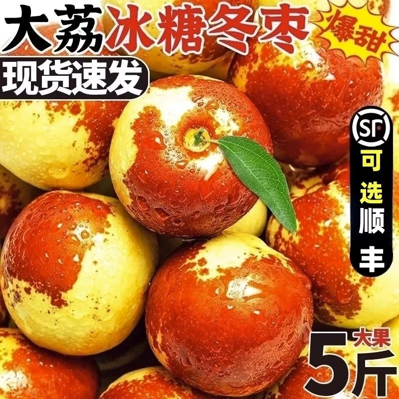 现货陕西大荔冬枣当季新鲜水果5斤包邮脆枣特大枣子特级大果整箱
