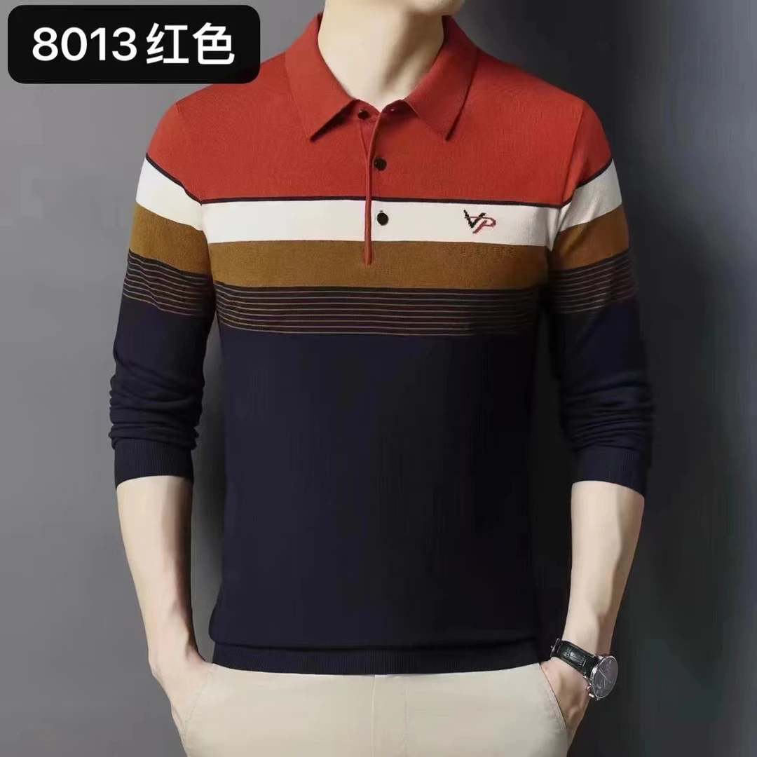 男士长袖男装秋冬羊毛休闲时尚百搭经典商务反领秋季高品质翻领